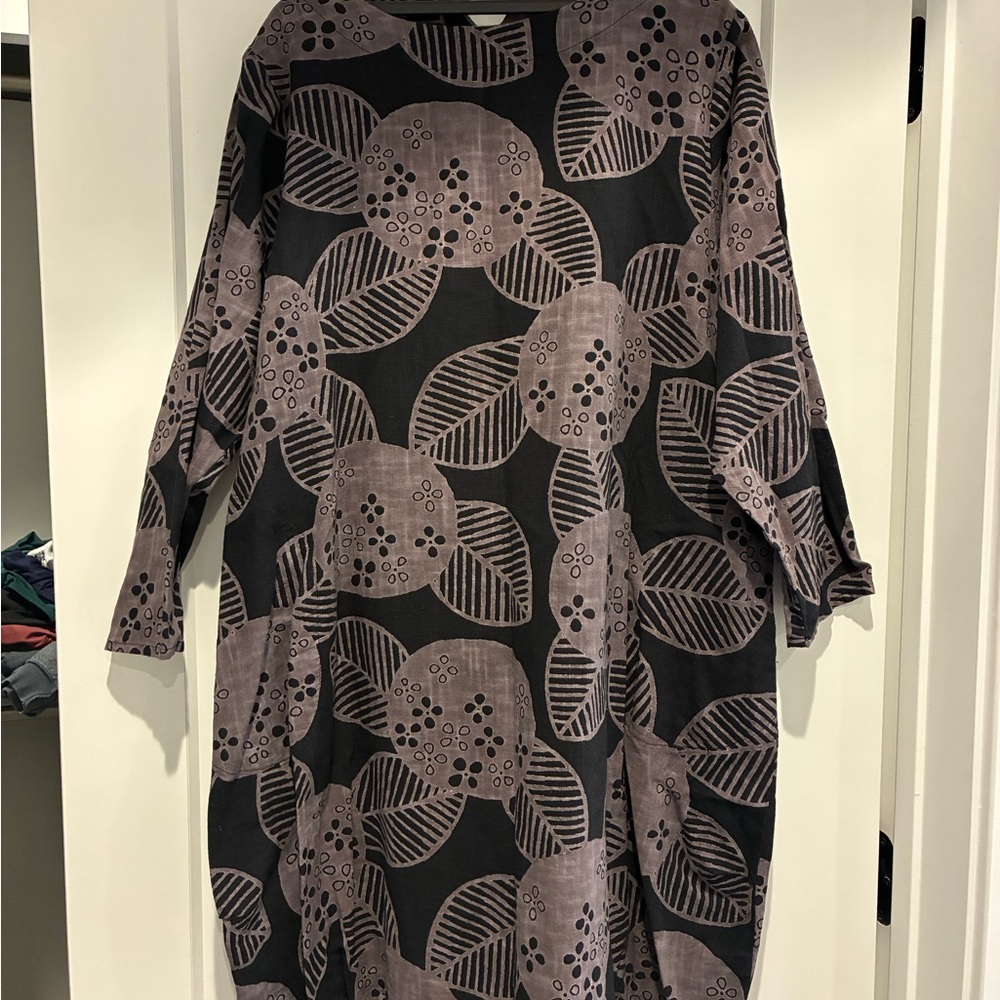Floral Patterned Long Sleeve Dress